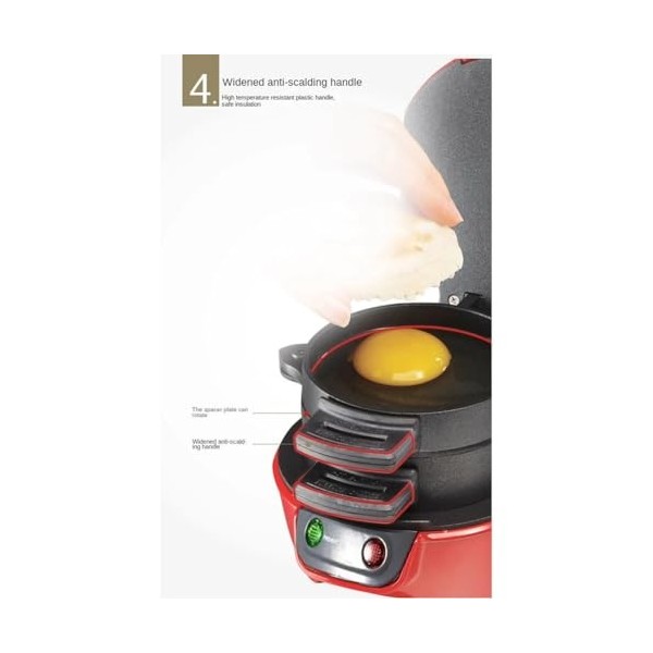 Folceretsc Presse à hamburger, anti-adhésive, multifonctionnelle, pour hamburger, omelette, steak, déjeuner, sandwich, machin