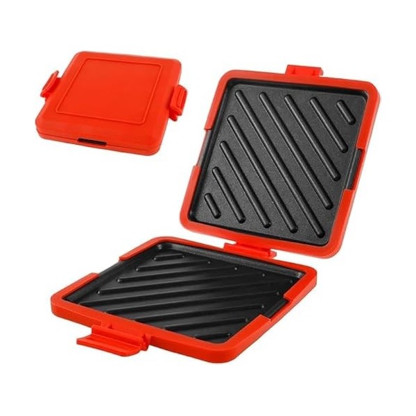 Machine à toastie pour micro-ondes - En silicone - Antiadhésive - Amovible - Machine à sertir - Machine à toast - Presse à sa