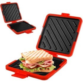 Machine à sandwich en silicone pour micro-ondes - Sans fil - Antiadhésive - Technologie Heatwave - Pour la cuisson de délicie