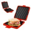 Machine à sandwich et grill en silicone pour micro-ondes - Presse à panini antiadhésive - Chauffage rapide - Poches à pizza -