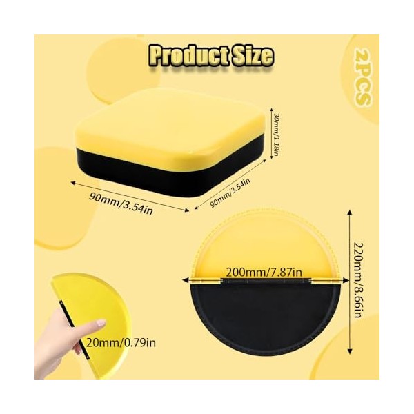 Gfamous 2 Pièces Moule à Sandwich Double Face, Moule à Sandwich DIY, Scellant Tortilla,Plastique de qualité alimentaire, réut