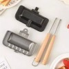 TAMUME Machine à sandwich avec poignées en bois, grille-pain pliable pour sandwichs grillés à flamme ouverte