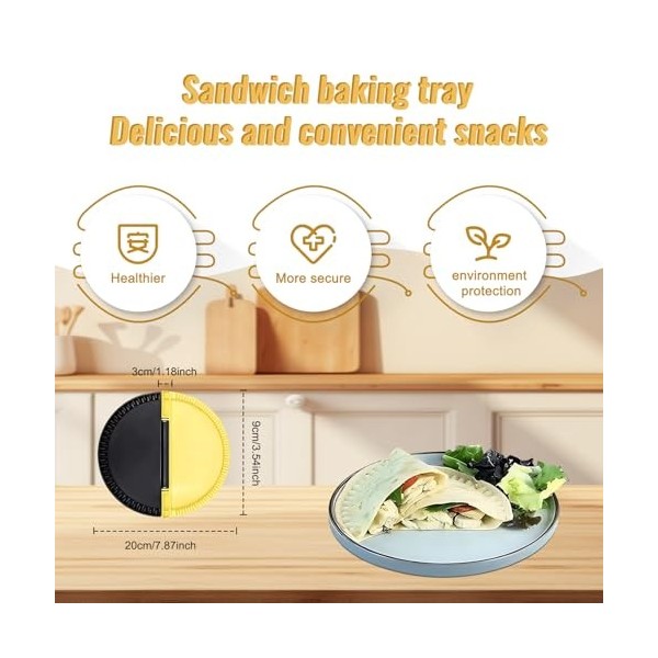 Moule à Sandwich, 1Pcs Appareils à Sandwich, Machine à Sandwich Double Face Fabrication de Burritos, Tortillas de Maïs, Pâtis