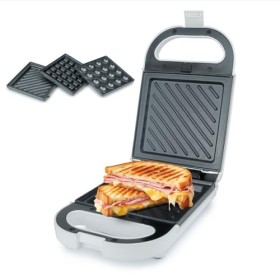 Korona 47020 Machine à sandwich 3 en 1 | 3 jeux de plaques interchangeables avec revêtement antiadhésif | 1. Assiette à sandw