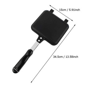 Holigie Machine à Sandwich au Feu de Camp en Fer à Tarte Double Face Antiadhésive Machine à Tarte de Montagne en Fonte pour l