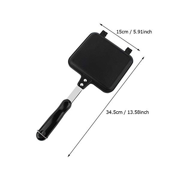 Holigie Machine à Sandwich au Feu de Camp en Fer à Tarte Double Face Antiadhésive Machine à Tarte de Montagne en Fonte pour l