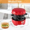 Appareils à Sandwiches, 600W Burger Maker avec revêtement antiadhésif, Grill Sandwich/Hamburger Avec Compte à Rebours Numériq