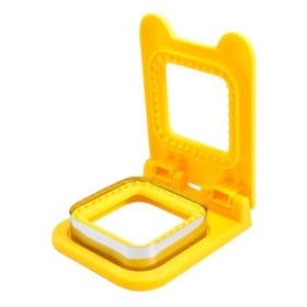 Tiardey Coupe-Sandwich et scellant en Acier Inoxydable Machine à Sandwich carrée DIY Toast Sandwich Coupe-Pain Jaune 
