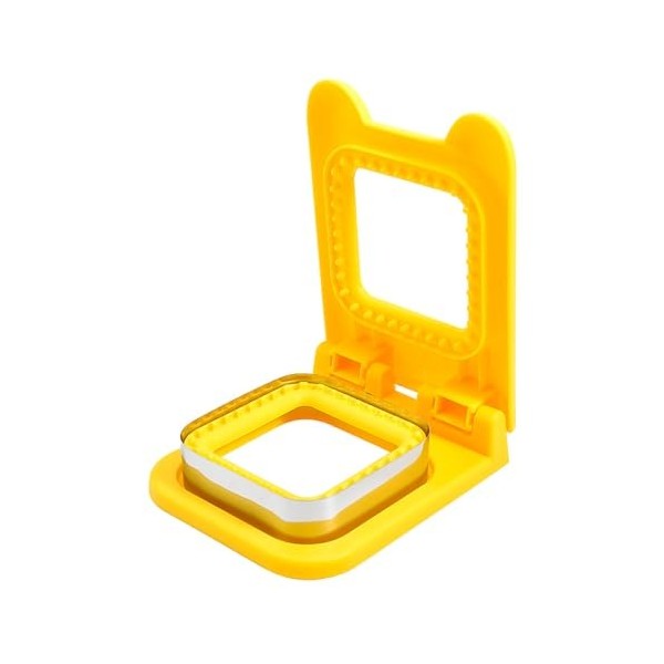 Tiardey Coupe-Sandwich et scellant en Acier Inoxydable Machine à Sandwich carrée DIY Toast Sandwich Coupe-Pain Jaune 
