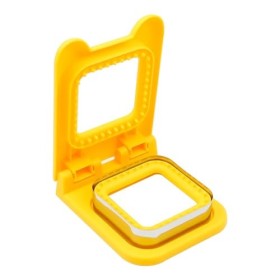 Tiardey Coupe-Sandwich et scellant en Acier Inoxydable Machine à Sandwich carrée DIY Toast Sandwich Coupe-Pain Jaune 
