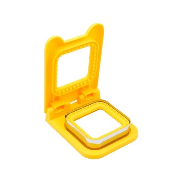 Tiardey Coupe-Sandwich et scellant en Acier Inoxydable Machine à Sandwich carrée DIY Toast Sandwich Coupe-Pain Jaune 