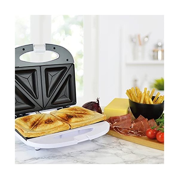 KitchenPerfected 2 Slice Sandwich & Omelette Maker White-E2605WH Sandwichs, Multicolore, Unique