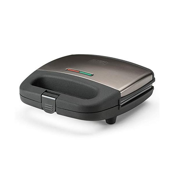 Black+Decker - Appareil à Sandwich 3 en 1 BXSA754E | 750W | Plaques Amovibles Sandwich, Grill, Gaufres | Technologie Easy Eje
