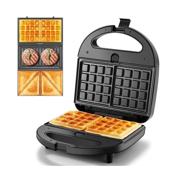 YASHE Sandwich Maker, Mini Machine à Sandwich Électrique avec Plaques Antiadhésives, Contrôle Automatique de la Température, ...