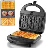 YASHE Sandwich Maker, Mini Machine à Sandwich Électrique avec Plaques Antiadhésives, Contrôle Automatique de la Température, ...