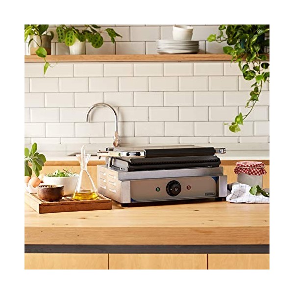 Casselin CGPRL - Grill panini plaques rainurée - lisse