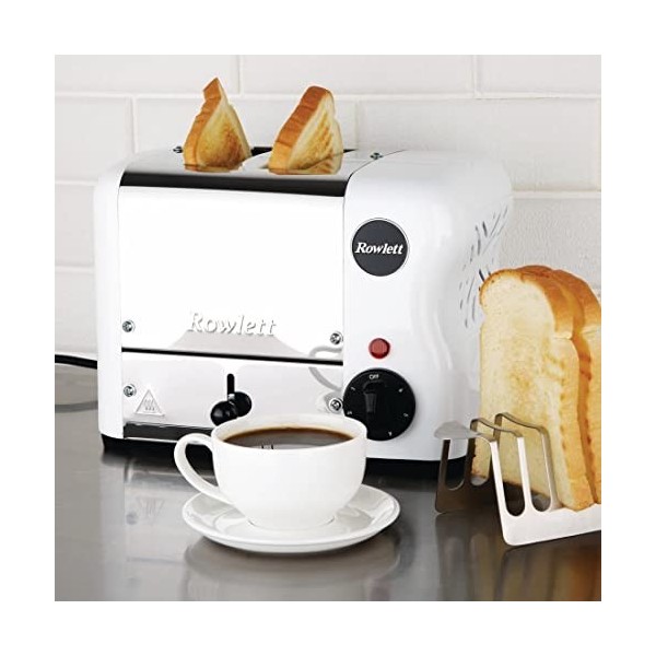 Rowlett Grille-pain avec grilles sandwich Rowlett Esprit 2 fentes blanc, 1kW. 2 fentes. Blanc., CH178