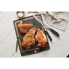 Victorinox Grand Maître, Set à découper, 2 pièces, Lame extra tranchante, avec manche en bois noble, Acier inoxydable, Brun