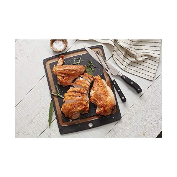 Victorinox Grand Maître, Set à découper, 2 pièces, Lame extra tranchante, avec manche en bois noble, Acier inoxydable, Brun