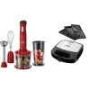 Russell Hobbs Mixeur Plongeant Multifonction 3en1 500ml, Compatible Lave Vaisselle - Rouge 24700-56 Desire & Appareil à Sandw