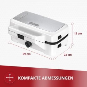 MPM MOP-33M Sandwichs 3 en 1, Plaques Interchangeables, Appareil à Croque Monsieur, Gaufrier Belge, Grill pour Viande et Pois