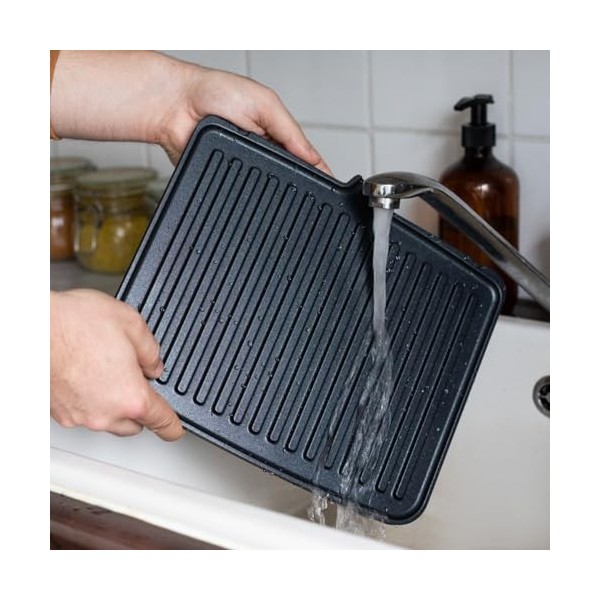 Safecourt Kitchen Grill à contact compact CG200 - Machine à sandwich - Grill - Plaques amovibles