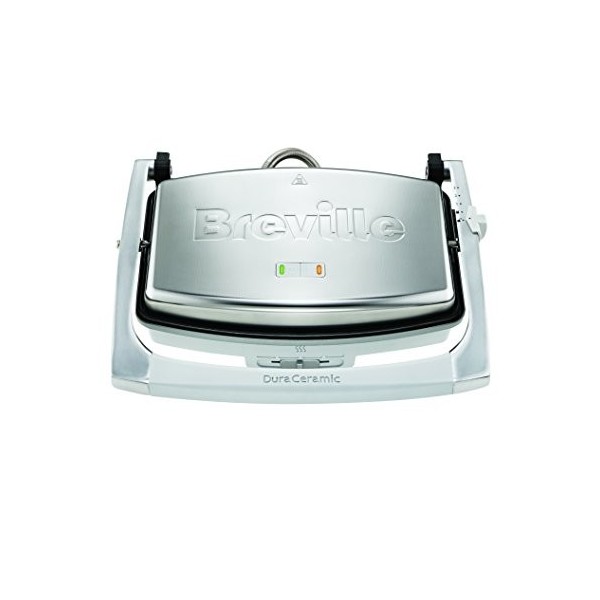 Breville-VST071X-01-Appareil à Sandwichs avec revêtement DuraCeramic 1000 W, Argent
