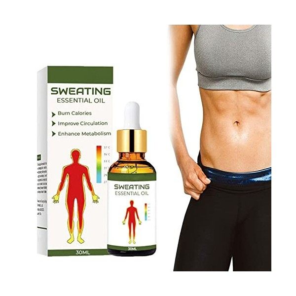 Sweating Essential Oil, Sweating Oil For Weight Loss All Body, Sweat Oil For Belly Fat Burner, Hot Oil For Cellulite Tighteni