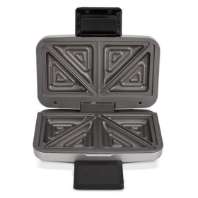 Cloer 6259 Appareil à croque-monsieur pour 2 sandwichs divisés en diagonale, American Toasts, Remplissage XXL, 900W, finition