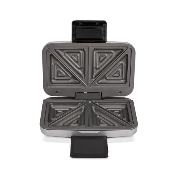 Cloer 6259 Appareil à croque-monsieur pour 2 sandwichs divisés en diagonale, American Toasts, Remplissage XXL, 900W, finition