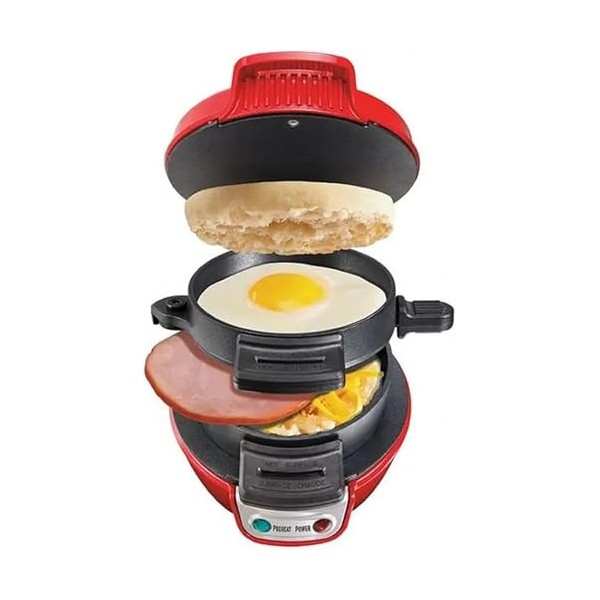 Presse à hamburger commerciale,machine à sandwich double petit-déjeuner avec revêtement antiadhésif amovible et lavable,compl