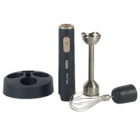 Petra PT5394BGRYVDE Mixeur 2 en 1 sans fil avec fouet et tige de mixage en acier inoxydable, batterie rechargeable de 10,8 V,