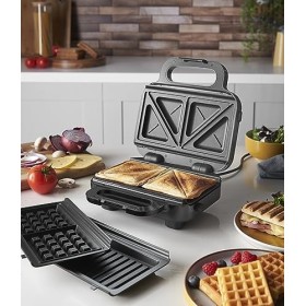 Russell Hobbs Appareil Croque Monsieur [Multifonction 3en1] Creations extra profondes pour sandwich épais, gaufrier, panini,