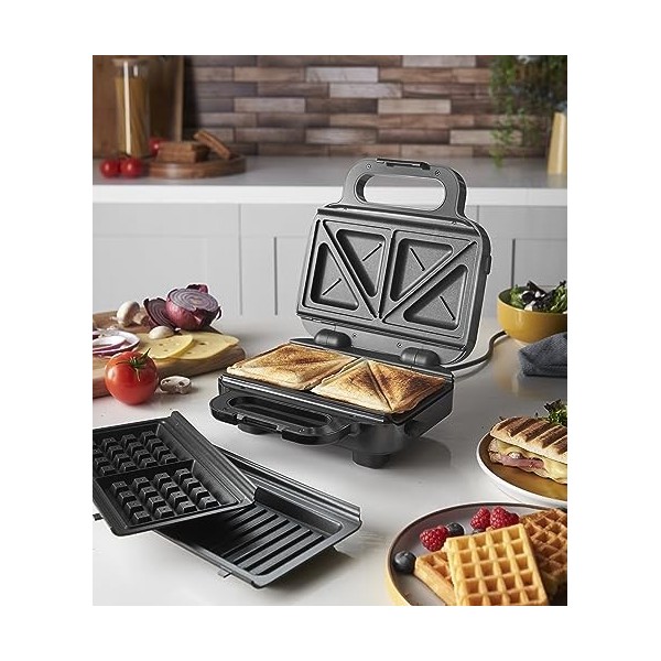 Russell Hobbs Appareil Croque Monsieur [Multifonction 3en1] Creations extra profondes pour sandwich épais, gaufrier, panini,