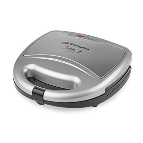 Orbegozo SW 7550 Appareil à sandwich multifonction 3-en-1, plaques interchangeables, antiadhésif, 2 modes, 800 W