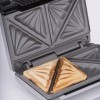 Cloer 6219 Appareil à Croque-Monsieur, 900 W pour 2 toasts divisés en diagonale, Message optique de fin de Cuisson, Argenté