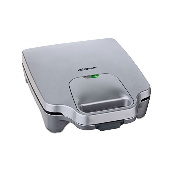 Cloer 6269 Appareil à croque-monsieur XXL pour 4 sandwichs divisés en diagonale, American Toast, Remplissage XXL, Information