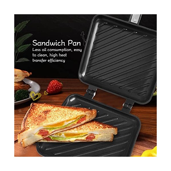 CHICIRIS Machine à Sandwich pour le Petit-déjeuner, Grille-pain à Sandwich Antiadhésif, Presse à Panini, Plaque de Cuisson Do