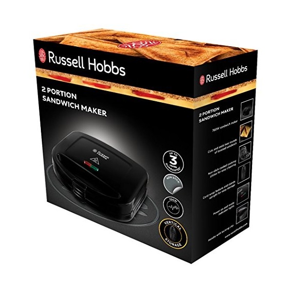 Russell Hobbs Appareil à Sandwich, Croque et Grill 700W, Anti Adhésif - 24520-56