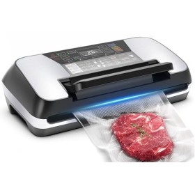 OidoZac Machine à emballer sous vide 85 kPa pour aliments, 12 en 1, avec poignée Easy-Lock, double soudure, coupe-papier inté