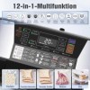 OidoZac Machine à emballer sous vide 85 kPa pour aliments, 12 en 1, avec poignée Easy-Lock, double soudure, coupe-papier inté