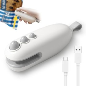 Mini scellant pour sacs, thermoscellant et cutter, scellant de sacs à sceller facilement, scellant magnétique avec USB rechar