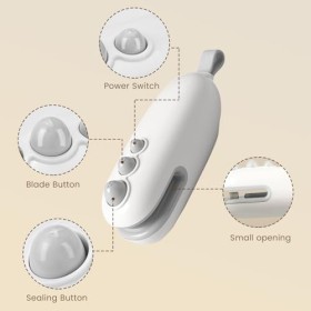 Mini scellant à chaud pour sacs - Facile à sceller avec scellant magnétique 2 en 1 et scellant pour sacs de coupe, scellant d