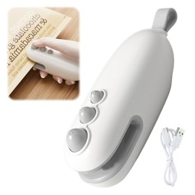 Mini scelleuse de sac, mini thermoscellant portable avec cutter, rechargeable pour la fraîcheur des aliments, stockage magnét