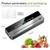 Machine Sous Vide Alimentaire, Appareil Sous Vide Alimentaire avec Mode Sec et Humide 6 Fonctions, Sous Videuse Alimentaire a
