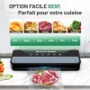 Raycial Machine Sous Vide Alimentaire 5 En 1, Machine Sous Vide Pour Aliments Secs Et Humides, Vide Avec Sacs Sous Vide, Scel