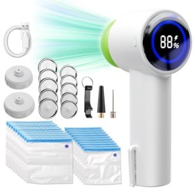Irishom Kit de scellement sous vide électrique avec sacs détanchéité 60 kPa Appareils de cuisine à aspiration forte machine 