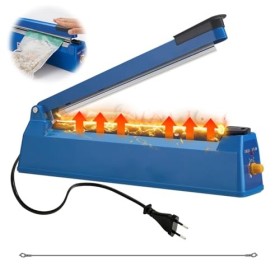 Machine à sceller à chaud - 200 mm - Pour film plastique - Largeur détanchéité : 2 mm - Soudeuse portable - Pour films plast