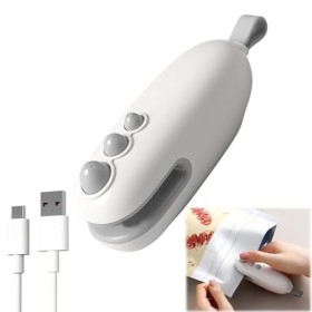 Mini scelleuse de sac, 2 en 1 rechargeable, machine à sceller à chaud portable avec magnétique, mini machine à sceller sous v