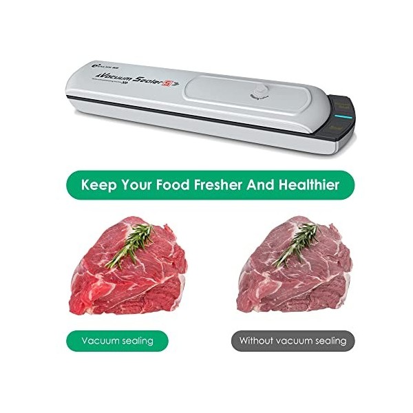 Machine à emballer sous vide avec 10 sacs sous vide, système de scellage à air pour la conservation des aliments, modes pour